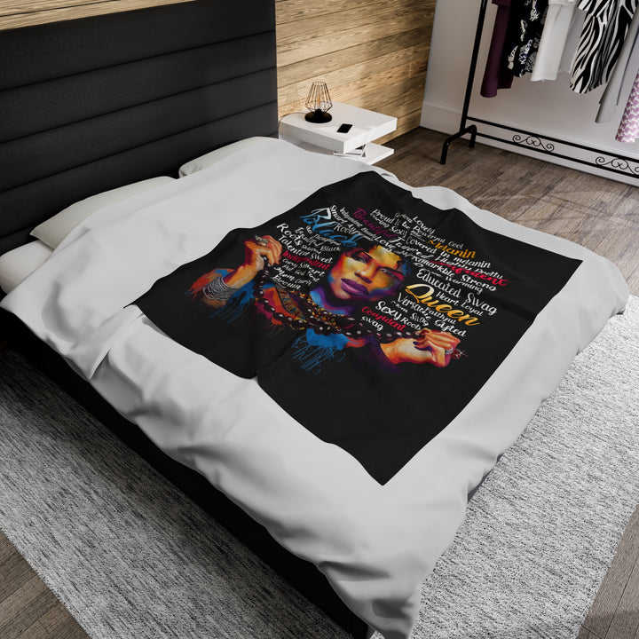 Black Queen Plush Blanket - Beguiling Phenix Boutique