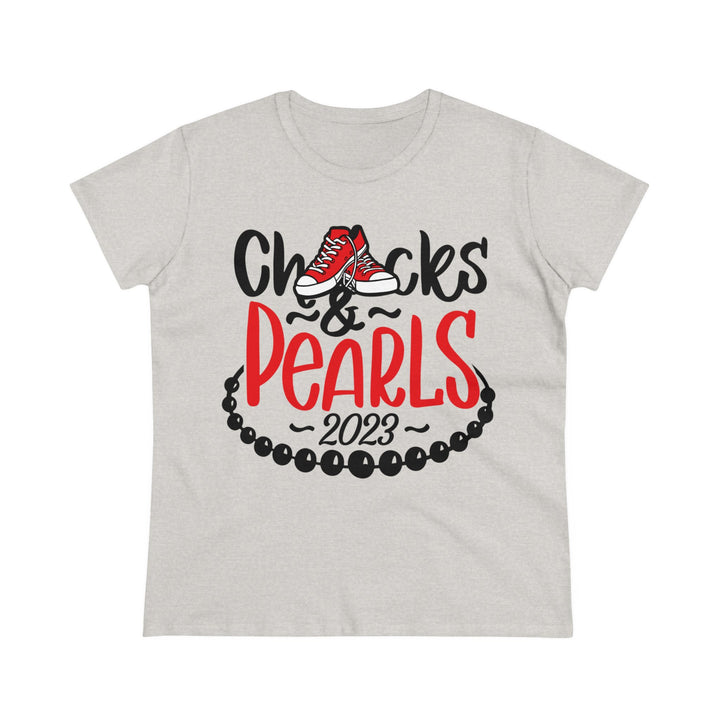 Chucks & Pearls Cotton Tee - Beguiling Phenix Boutique