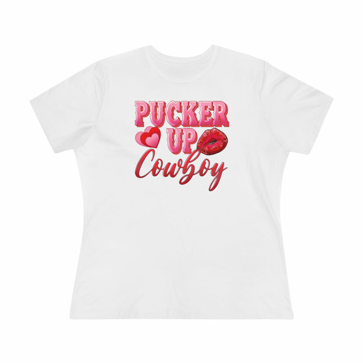 Pucker Up Cowboy Women's Premium Tee - Beguiling Phenix Boutique