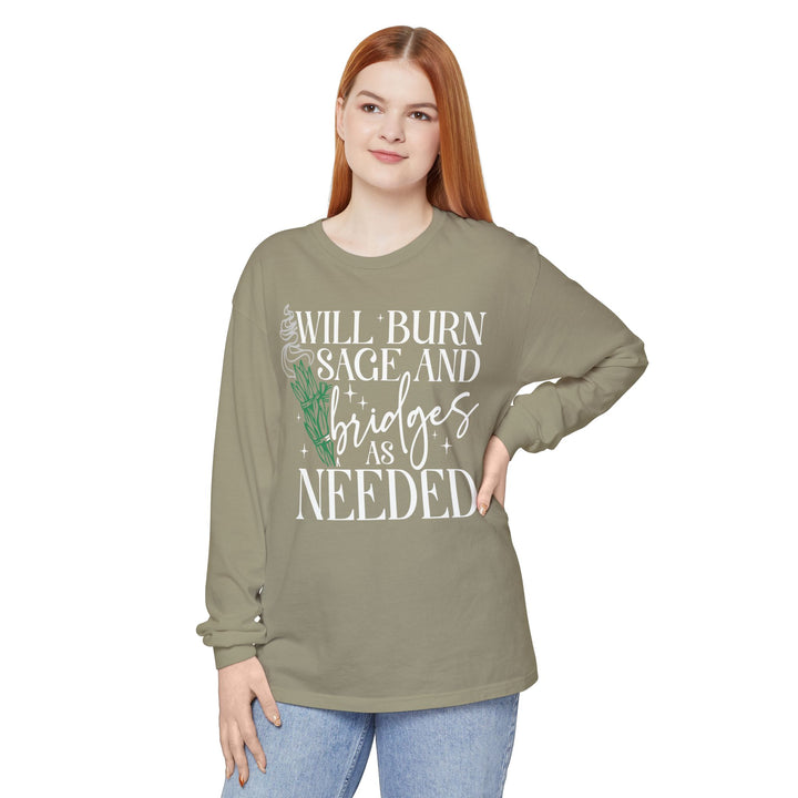 Will Burn Sage & Bridges Long Sleeve Shirt - Beguiling Phenix Boutique