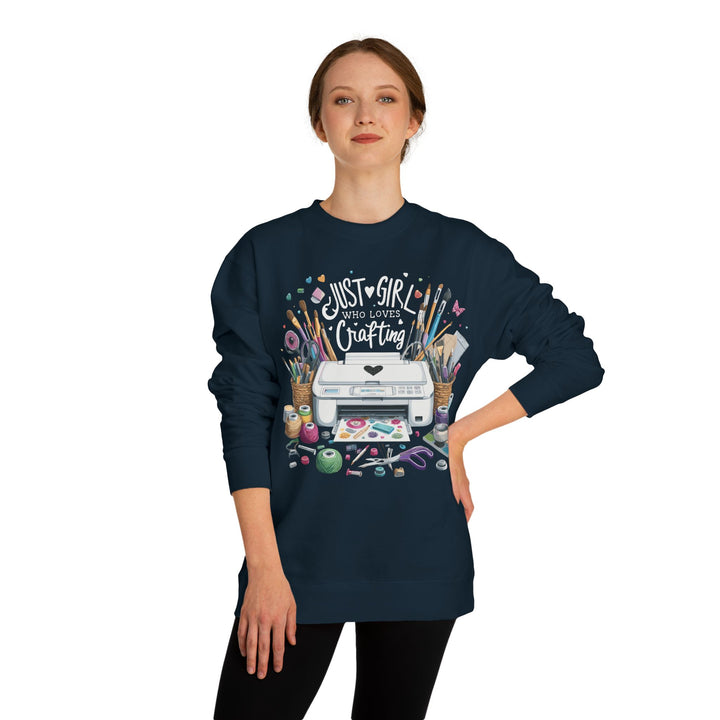 Just a Girl Who Loves Crafting Sweatshirt - Beguiling Phenix Boutique