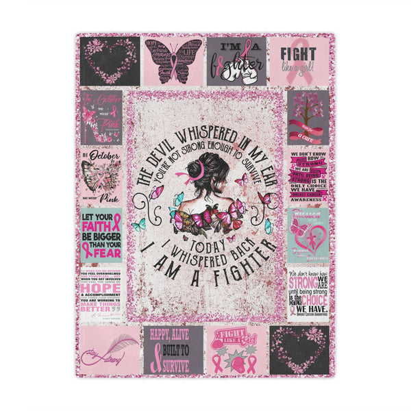 Cancer Fighter Minky Blanket - Beguiling Phenix Boutique