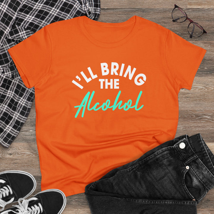 Bring Alcohol Women's Heavy Cotton Tee - Beguiling Phenix Boutique