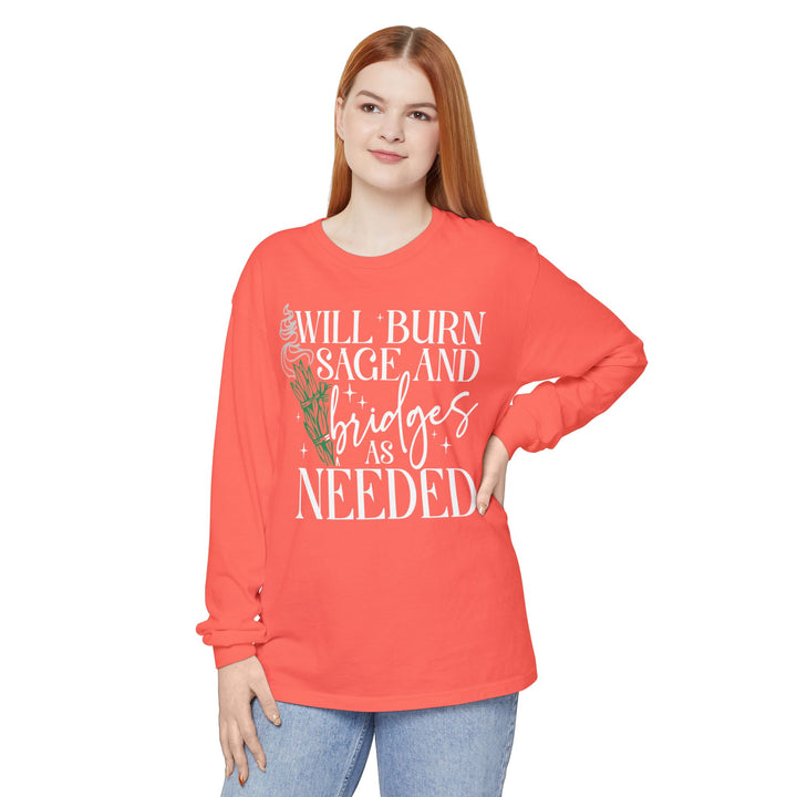 Will Burn Sage & Bridges Long Sleeve Shirt - Beguiling Phenix Boutique