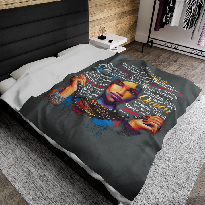 Black Queen Plush Blanket - Beguiling Phenix Boutique