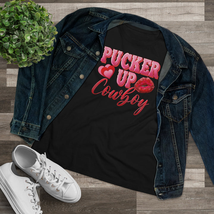 Pucker Up Cowboy Women's Premium Tee - Beguiling Phenix Boutique