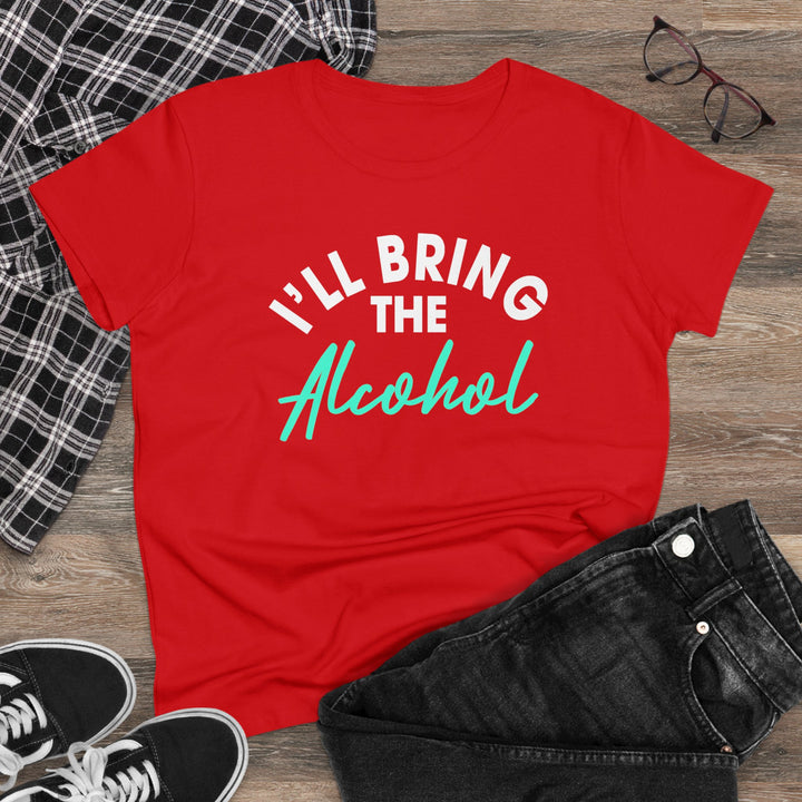 Bring Alcohol Women's Heavy Cotton Tee - Beguiling Phenix Boutique