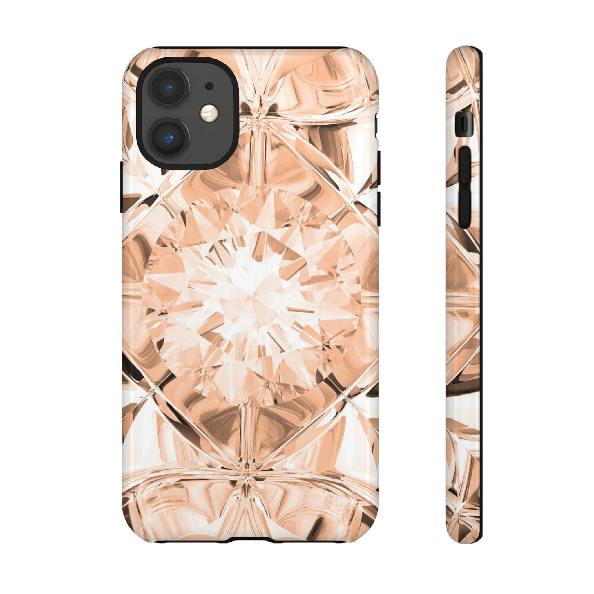 Peach Diamond Tough Phone Cases