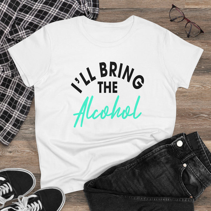 Bring Alcohol Women's Heavy Cotton Tee - Beguiling Phenix Boutique