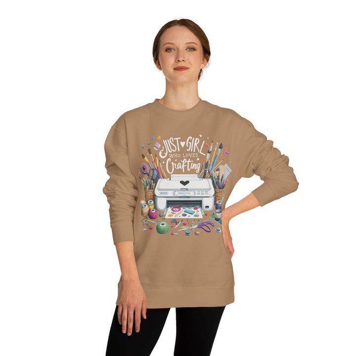 Just a Girl Who Loves Crafting Sweatshirt - Beguiling Phenix Boutique