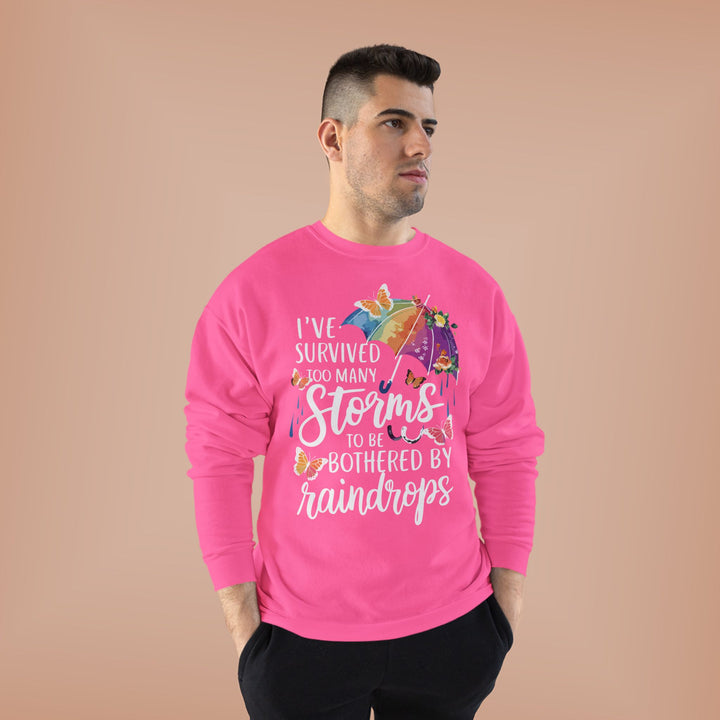 Survived Storms Sweatshirt - Inspirational EcoSmart Crewneck - Beguiling Phenix Boutique