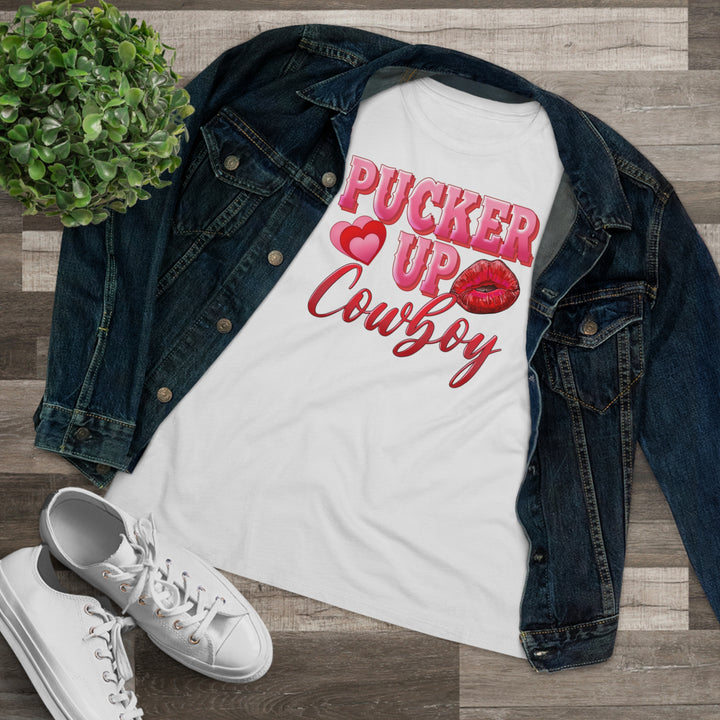 Pucker Up Cowboy Women's Premium Tee - Beguiling Phenix Boutique