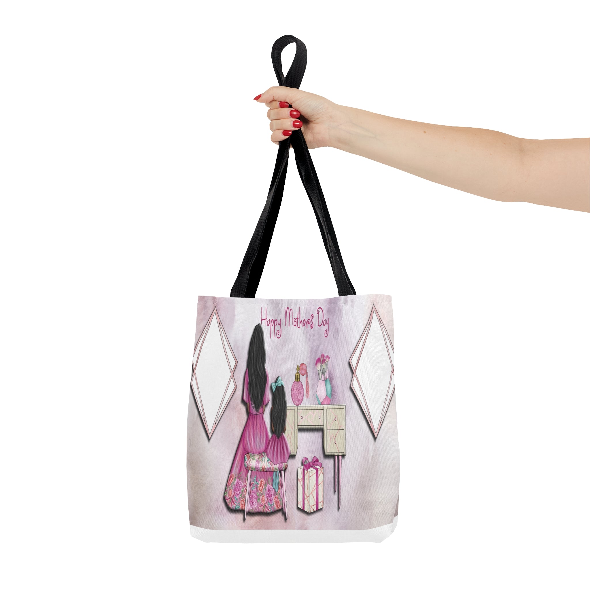 Happy Mothers Day Tote Bag (Brown Girls) (ADD A PICTURE)