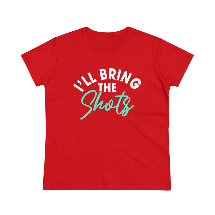 Bring Shots Women's Heavy Cotton Tee - Beguiling Phenix Boutique