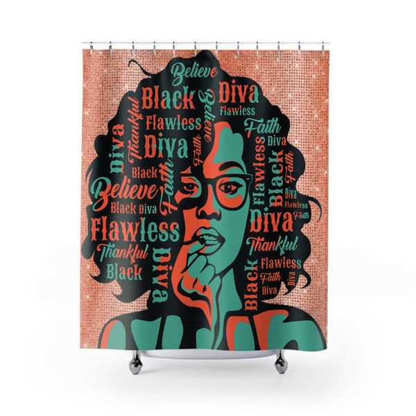 Flawless Diva Shower Curtain - Beguiling Phenix Boutique