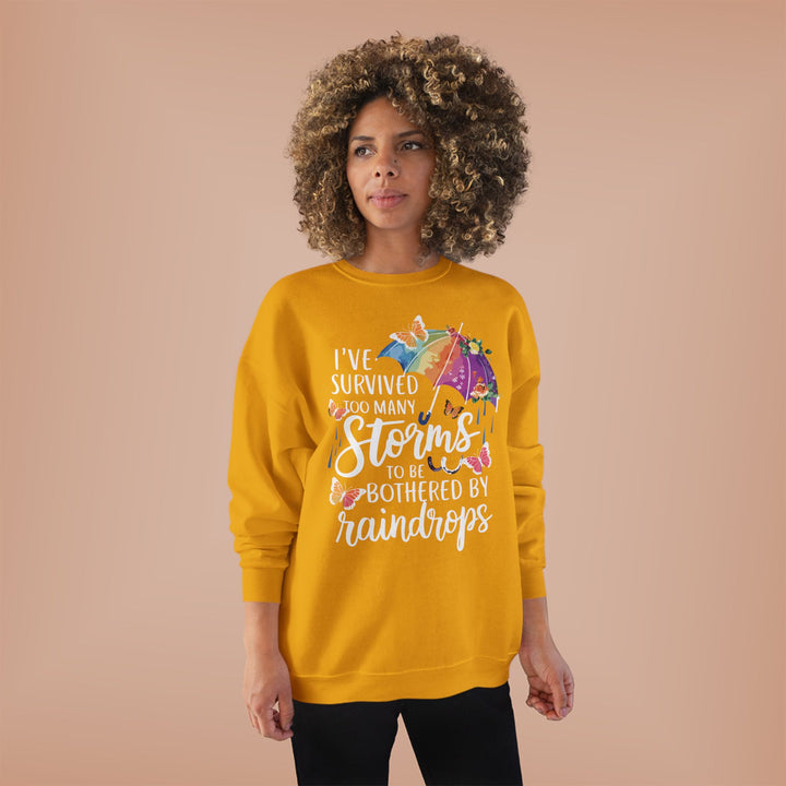 Survived Storms Sweatshirt - Inspirational EcoSmart Crewneck - Beguiling Phenix Boutique
