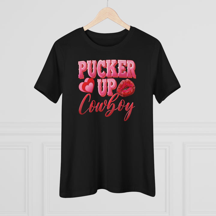Pucker Up Cowboy Women's Premium Tee - Beguiling Phenix Boutique