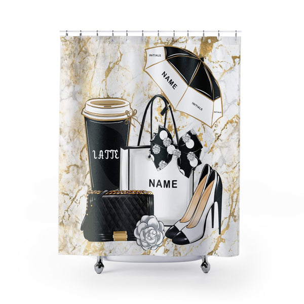 Monogram Shower Curtain - Beguiling Phenix Boutique