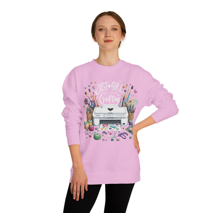 Just a Girl Who Loves Crafting Sweatshirt - Beguiling Phenix Boutique