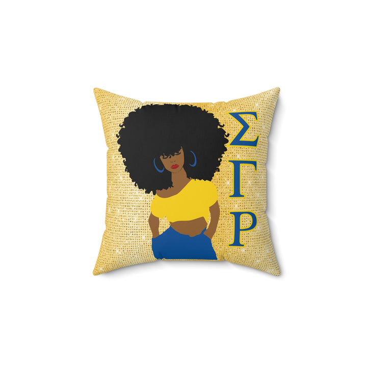 Sigma Gamma Rho Faux Suede Throw Pillow - Beguiling Phenix Boutique