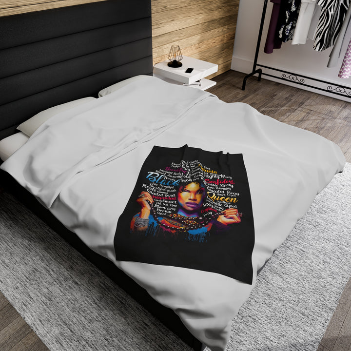 Black Queen Plush Blanket - Beguiling Phenix Boutique