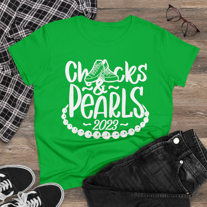 Chucks & Pearls Cotton Tee 2023 - Beguiling Phenix Boutique