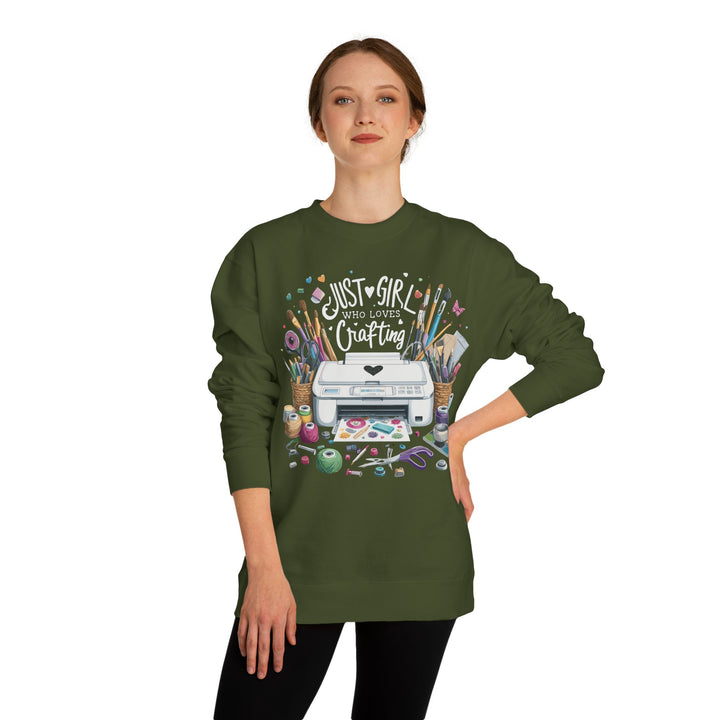 Just a Girl Who Loves Crafting Sweatshirt - Beguiling Phenix Boutique
