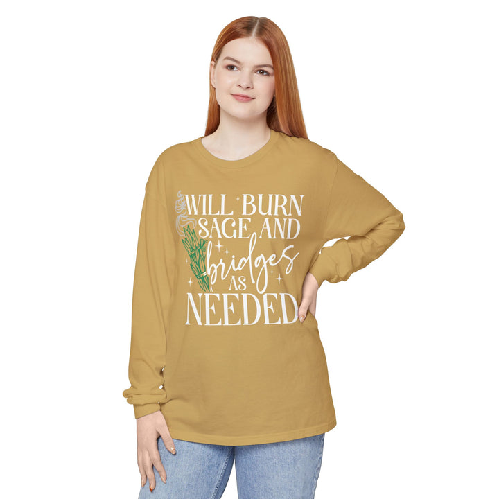 Will Burn Sage & Bridges Long Sleeve Shirt - Beguiling Phenix Boutique