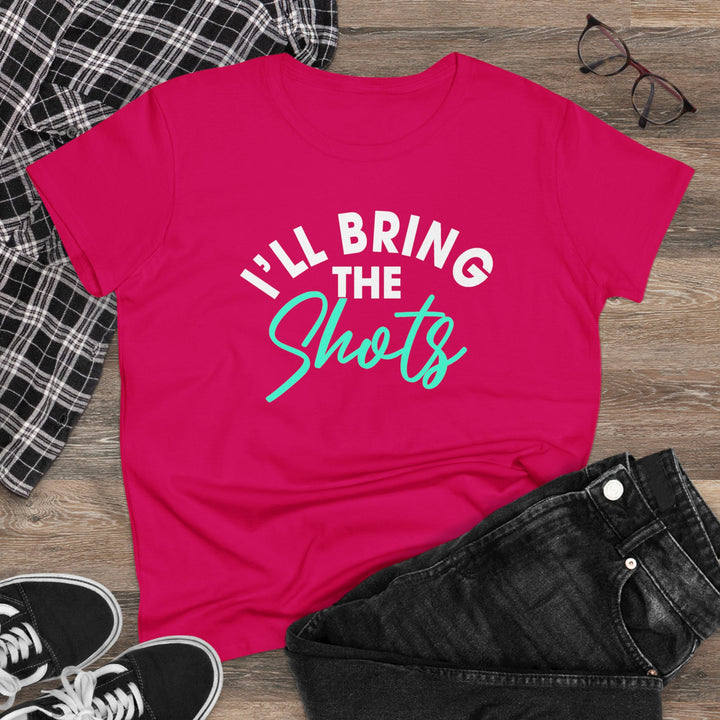 Bring Shots Women's Heavy Cotton Tee - Beguiling Phenix Boutique