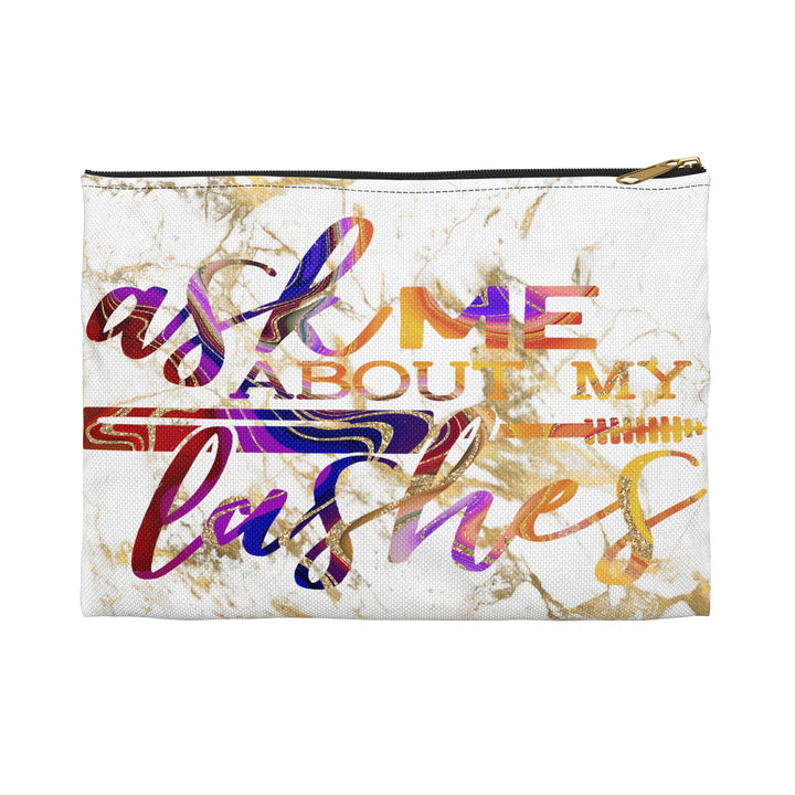 Ask Me About My Lashes Accessory Pouch - Beguiling Phenix Boutique
