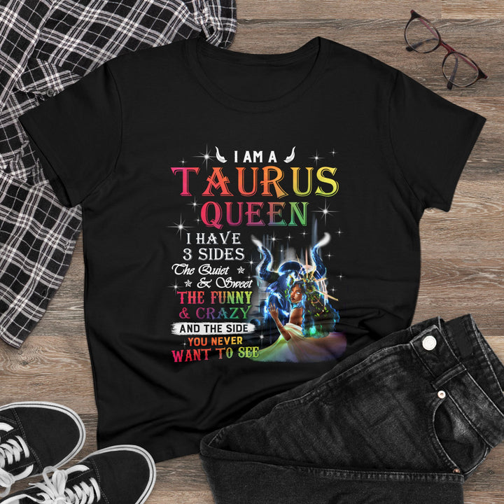 Taurus Queen Women's Heavy Cotton Tee - Beguiling Phenix Boutique