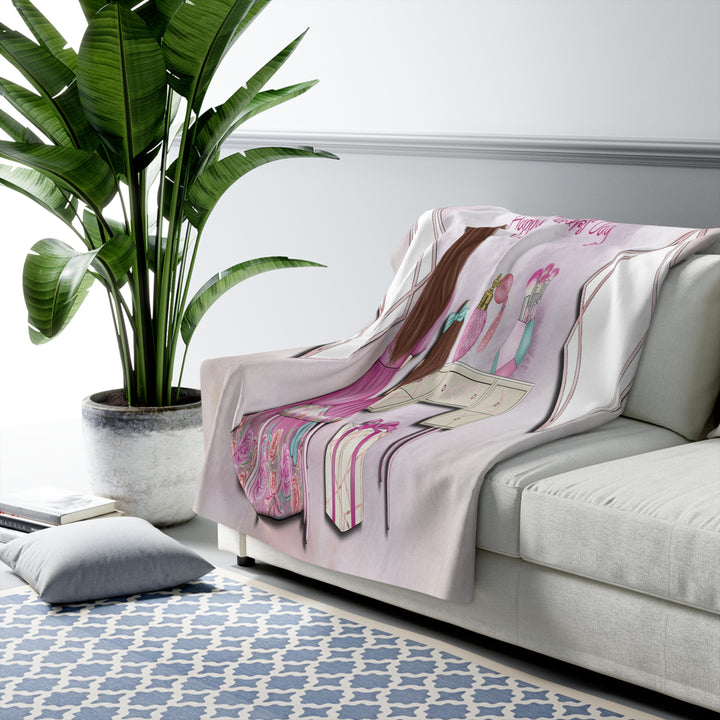 Happy Mothers Day Sherpa Fleece Blanket (ADD A PICTURE) - Beguiling Phenix Boutique