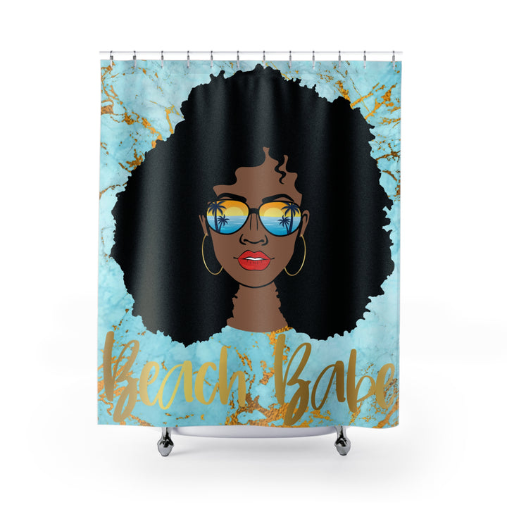 Beach Babe Shower Curtain - Beguiling Phenix Boutique
