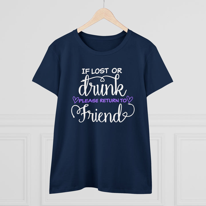 If Lost Or Drunk Women's Heavy Cotton Tee - Beguiling Phenix Boutique