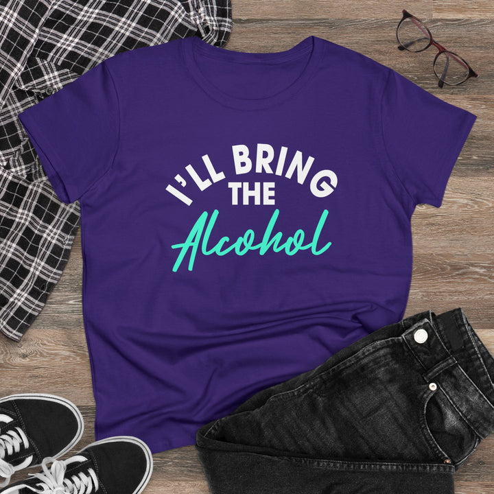 Bring Alcohol Women's Heavy Cotton Tee - Beguiling Phenix Boutique