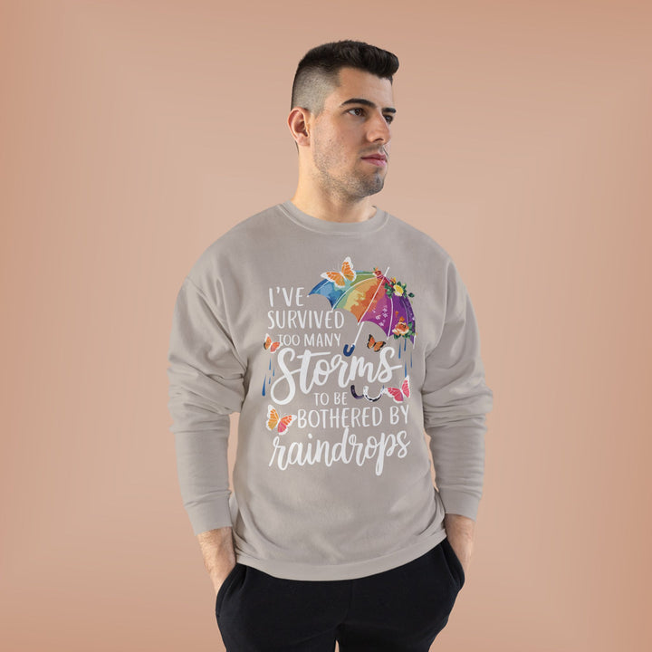 Survived Storms Sweatshirt - Inspirational EcoSmart Crewneck - Beguiling Phenix Boutique
