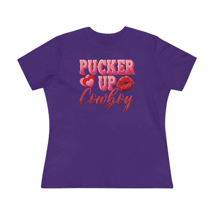 Pucker Up Cowboy Women's Premium Tee - Beguiling Phenix Boutique