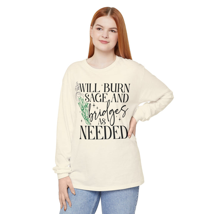 Will Burn Sage & Bridges Long Sleeve Shirt - Beguiling Phenix Boutique