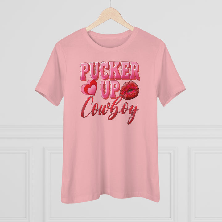 Pucker Up Cowboy Women's Premium Tee - Beguiling Phenix Boutique
