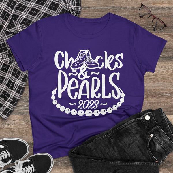 Chucks & Pearls Cotton Tee 2023 - Beguiling Phenix Boutique