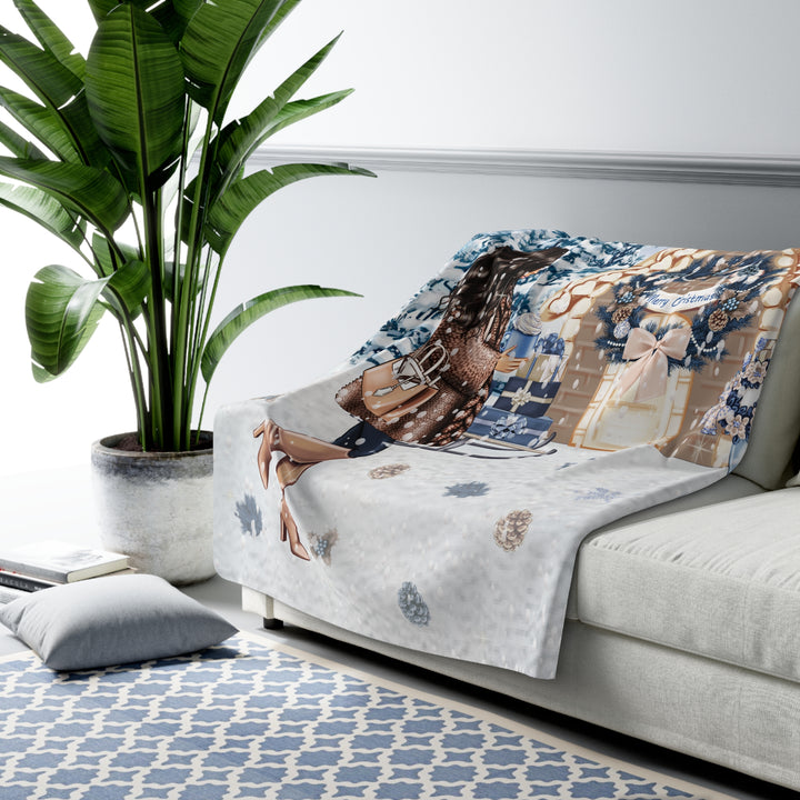 Blue Christmas Fleece Blanket - Beguiling Phenix Boutique