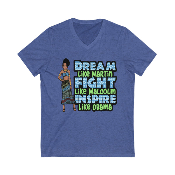 Dream Like Martin Unisex V-Neck Shirt - Beguiling Phenix Boutique