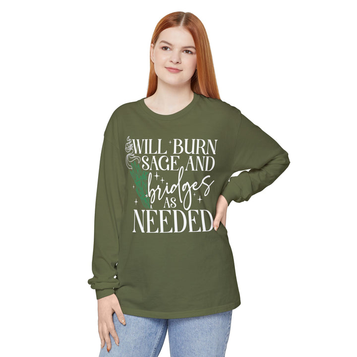 Will Burn Sage & Bridges Long Sleeve Shirt - Beguiling Phenix Boutique