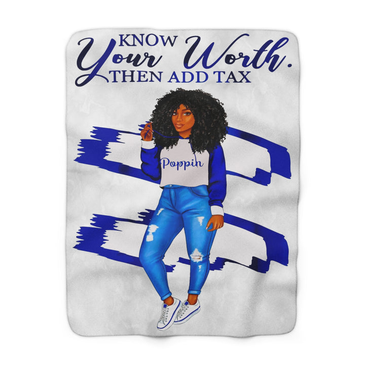 Know Your Worth Fleece Blanket - Beguiling Phenix Boutique