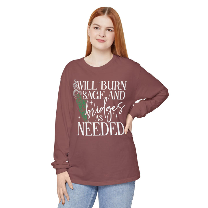 Will Burn Sage & Bridges Long Sleeve Shirt - Beguiling Phenix Boutique