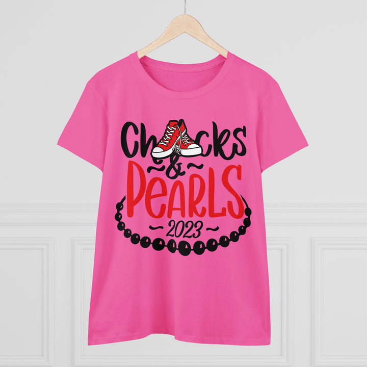 Chucks & Pearls Cotton Tee - Beguiling Phenix Boutique