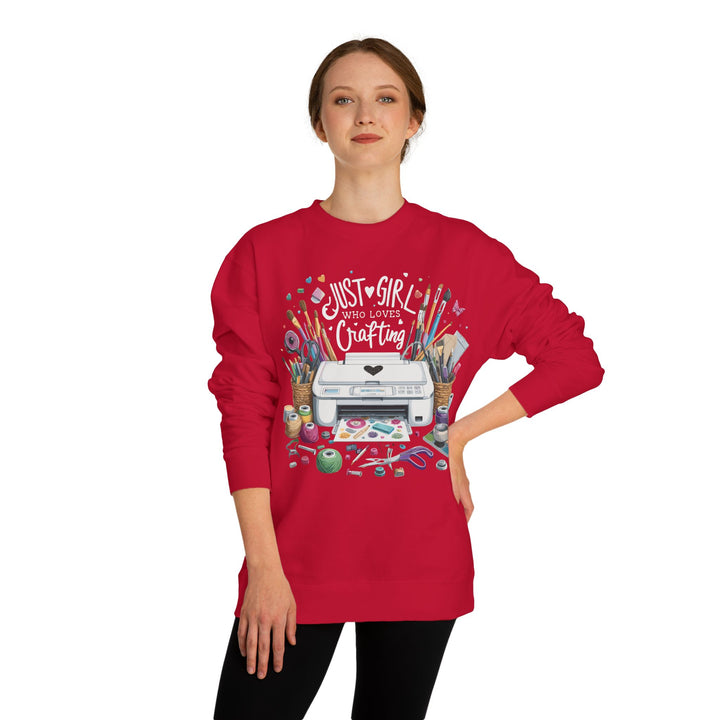 Just a Girl Who Loves Crafting Sweatshirt - Beguiling Phenix Boutique