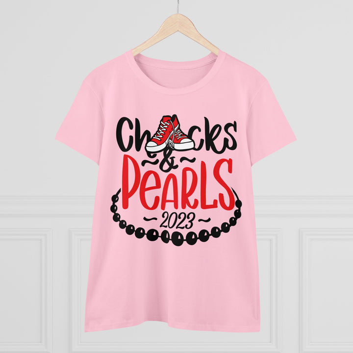 Chucks & Pearls Cotton Tee - Beguiling Phenix Boutique