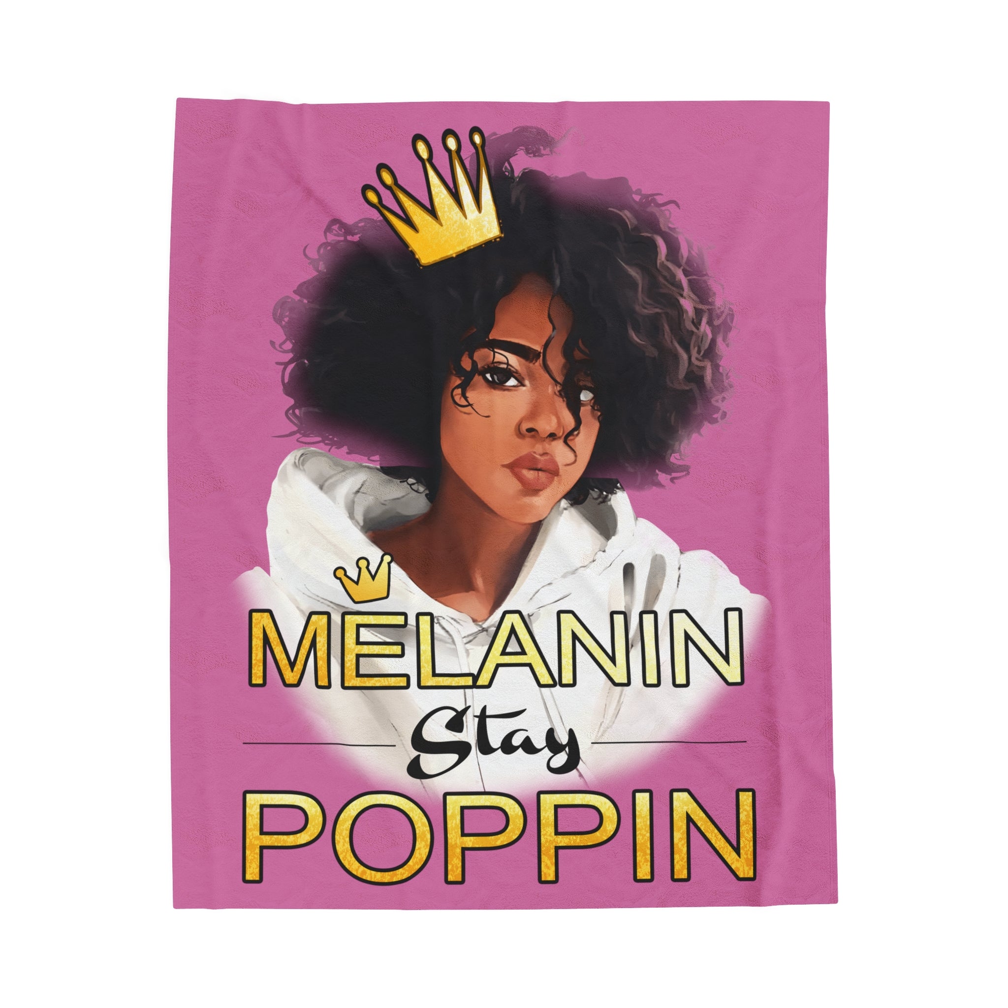 Melanin Stay Popping Plush Blanket