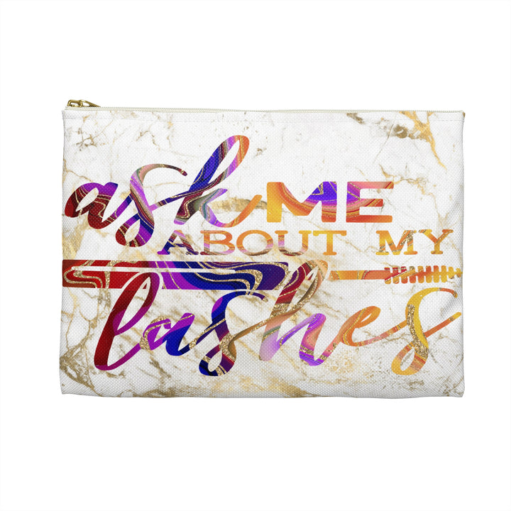 Ask Me About My Lashes Accessory Pouch - Beguiling Phenix Boutique